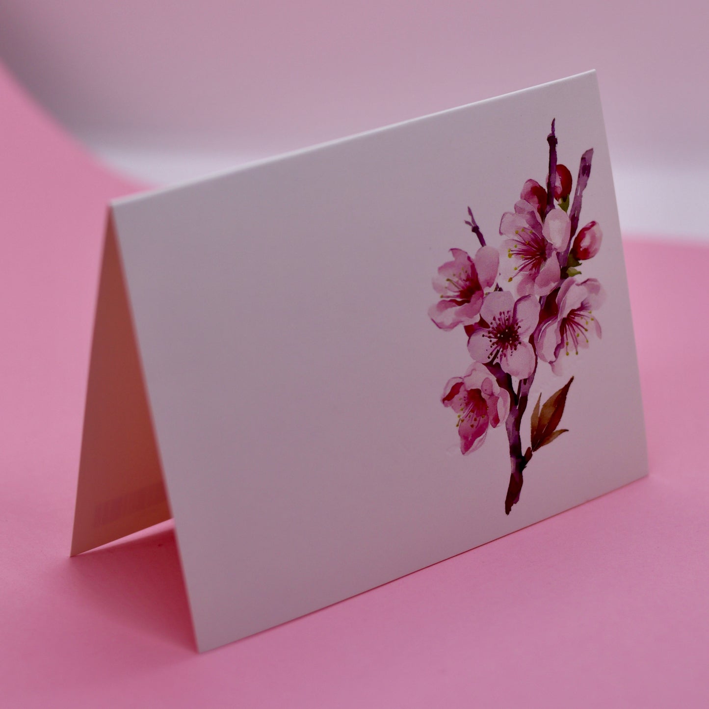 Grußkarte mit Kirschblüten-Motiv
