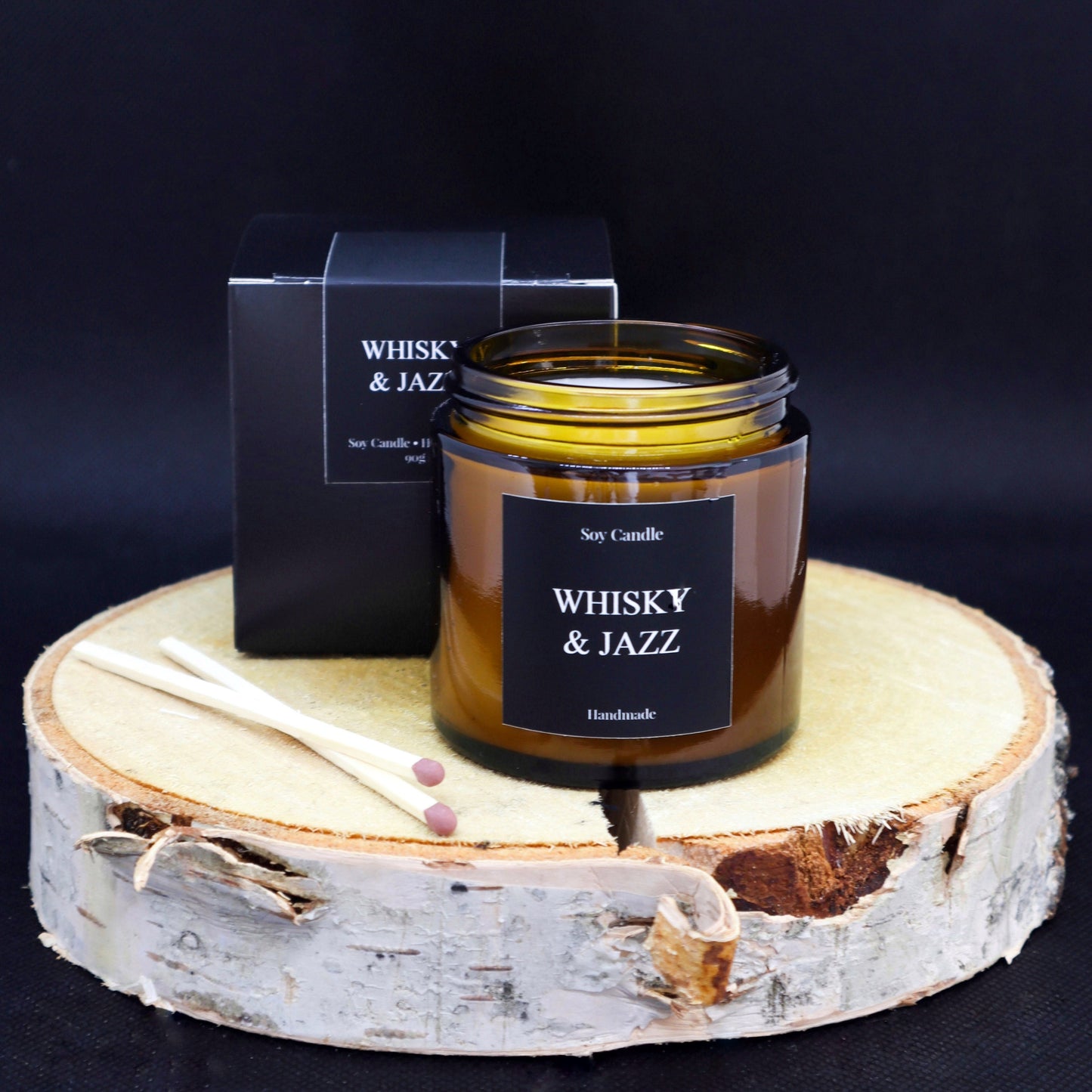 Whisky Jazz Duftkerze, Sojawachs Kerzen, Kerzen aus Sojawachs