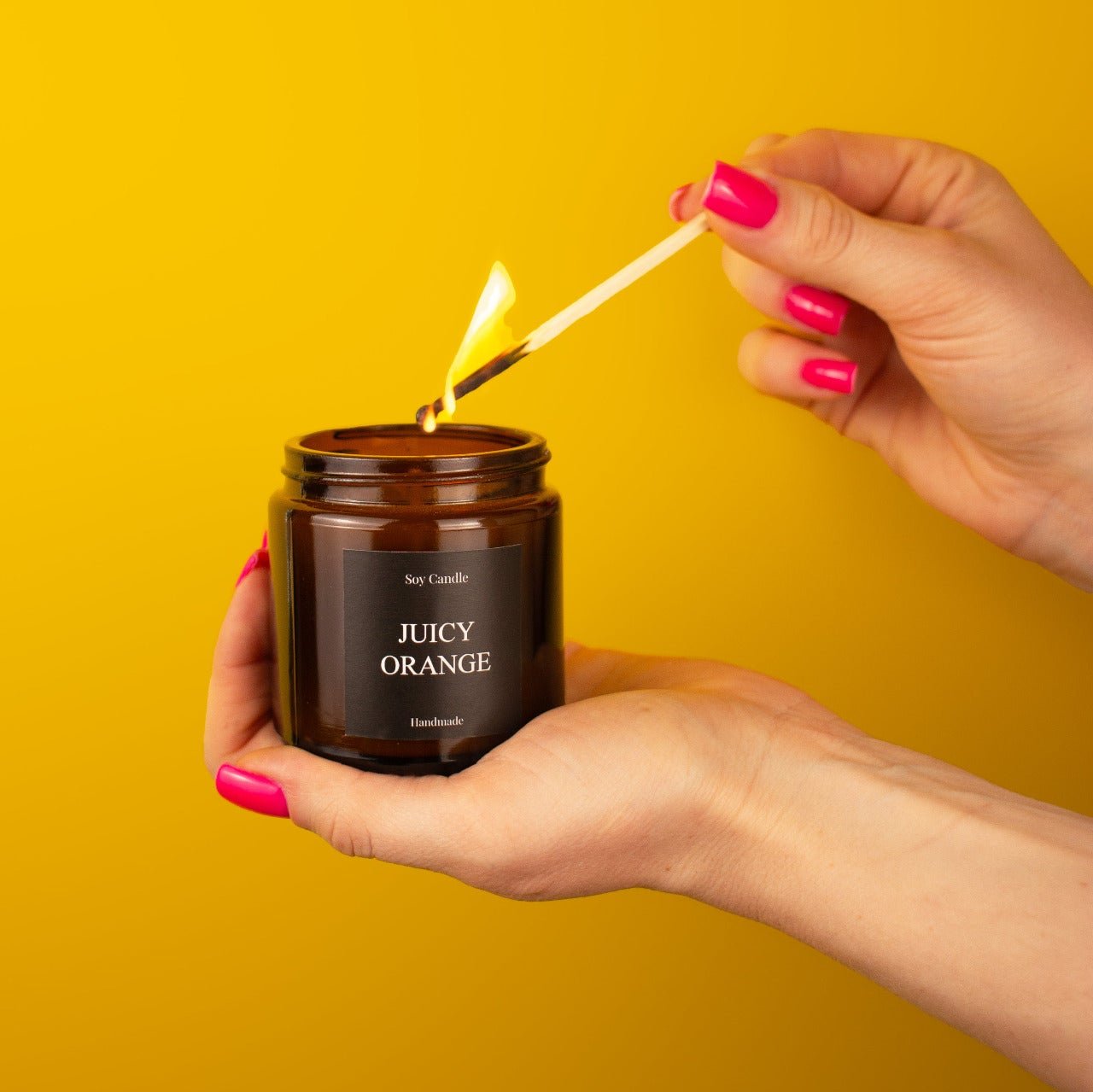 Juicy Orange, Saftige Orange, Sojakerze, Sojawachskerze, Handgemacht, Duftkerze, Soy Candle