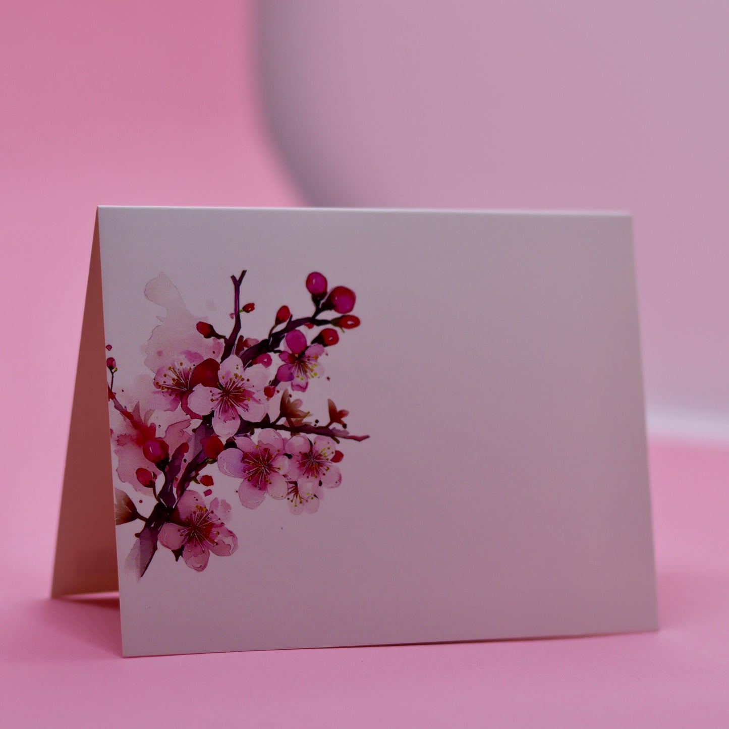 Grußkarte mit Kirschblüten-Motiv