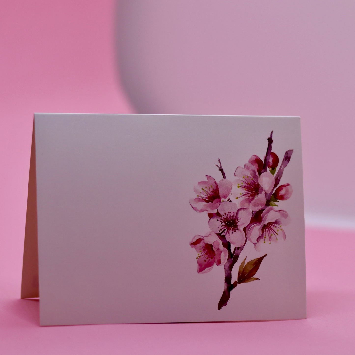 Grußkarte mit Kirschblüten-Motiv