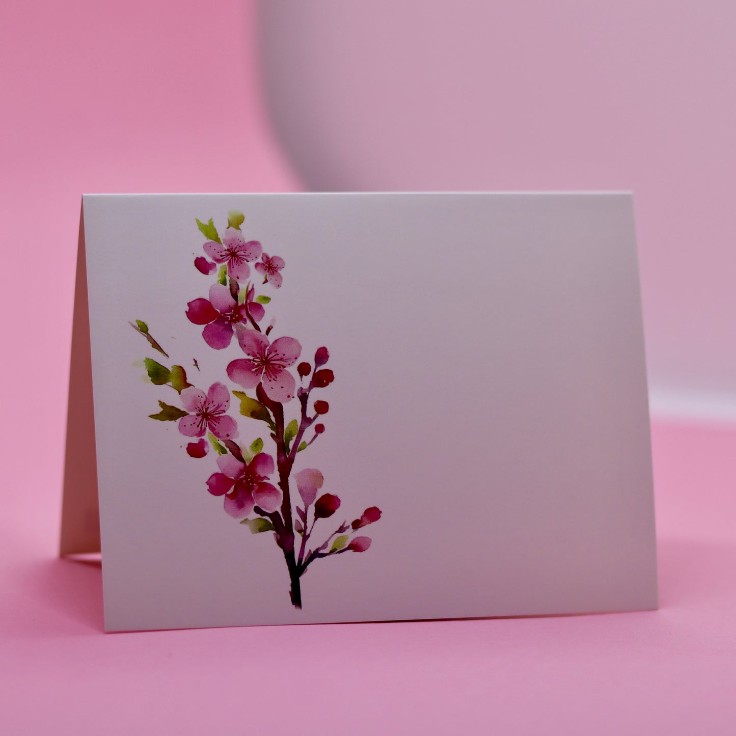 Grußkarte mit Kirschblüten-Motiv