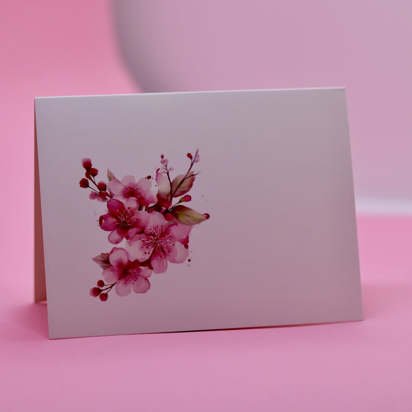 Grußkarte mit Kirschblüten-Motiv