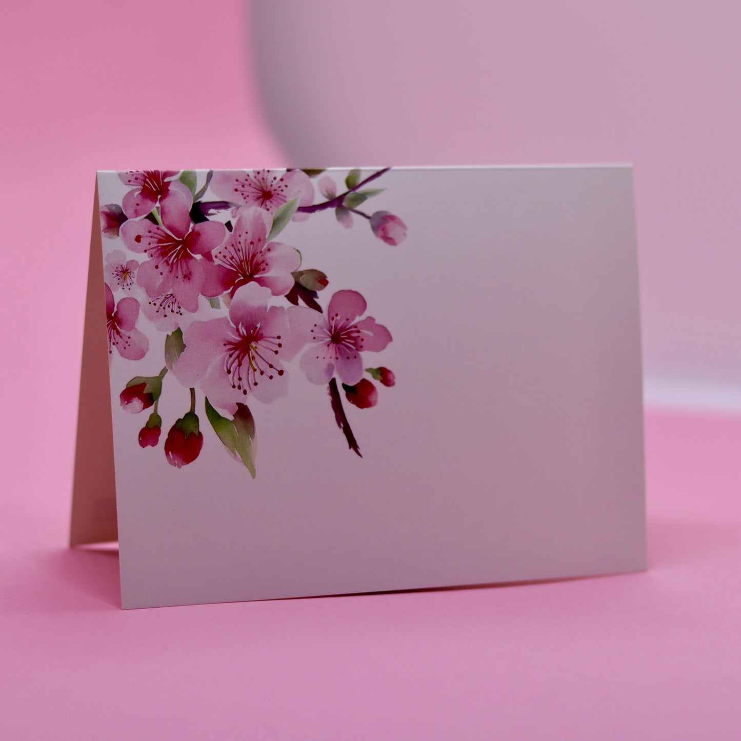 Grußkarte mit Kirschblüten-Motiv