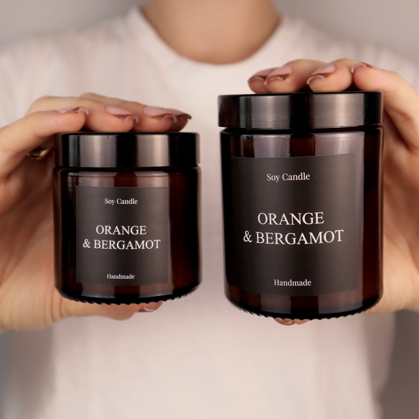 Orange Bergamot Duftkerze aus Sojawachs