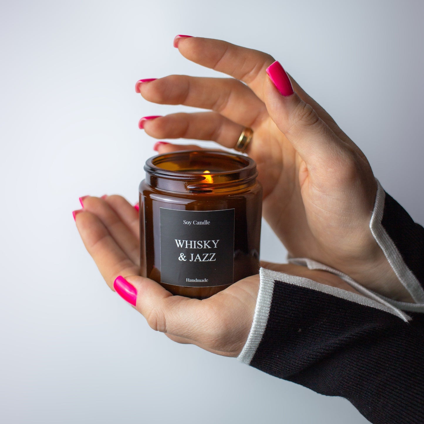Whisky Jazz Duftkerze aus Sojawachs