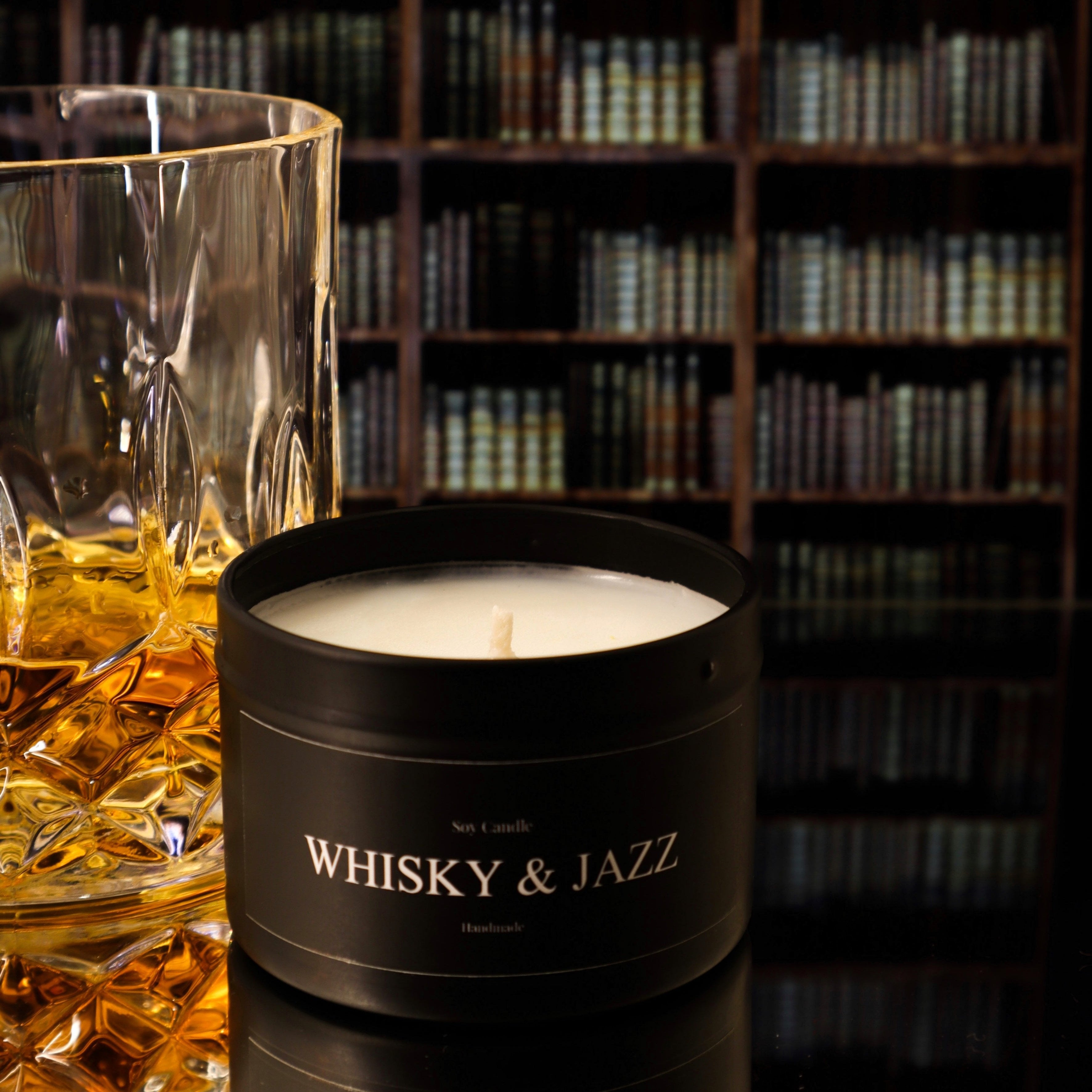 Whisky Jazz Duftkerze, Sojawachs Kerzen, Kerzen aus Sojawachs 