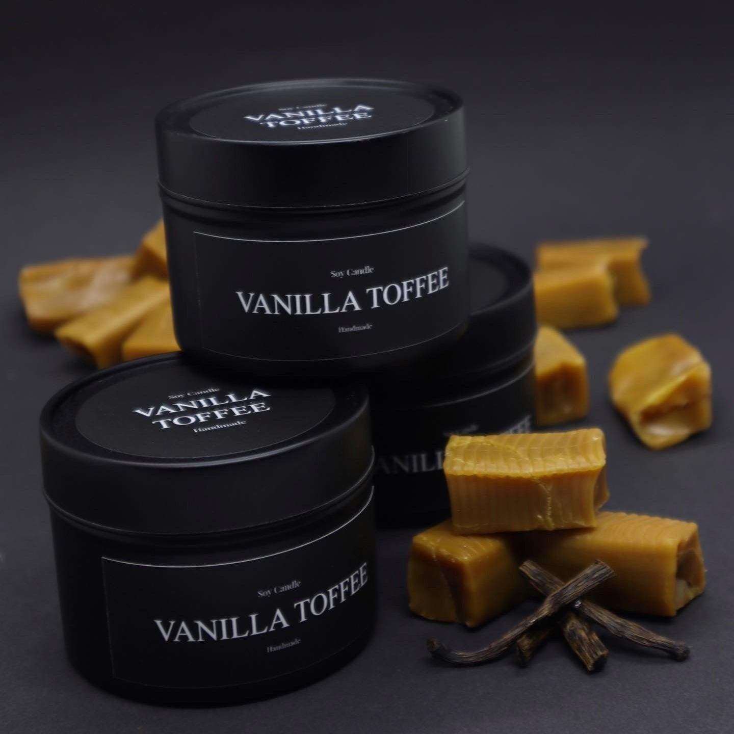 Vanilla Toffee Duftkerze, Sojawachskerzen, Kerzen aus Sojawachs, Handgefertigten